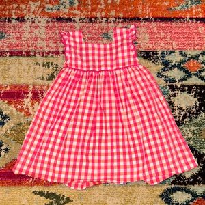 Mini Boden pink gingham dress, girls 5-6y